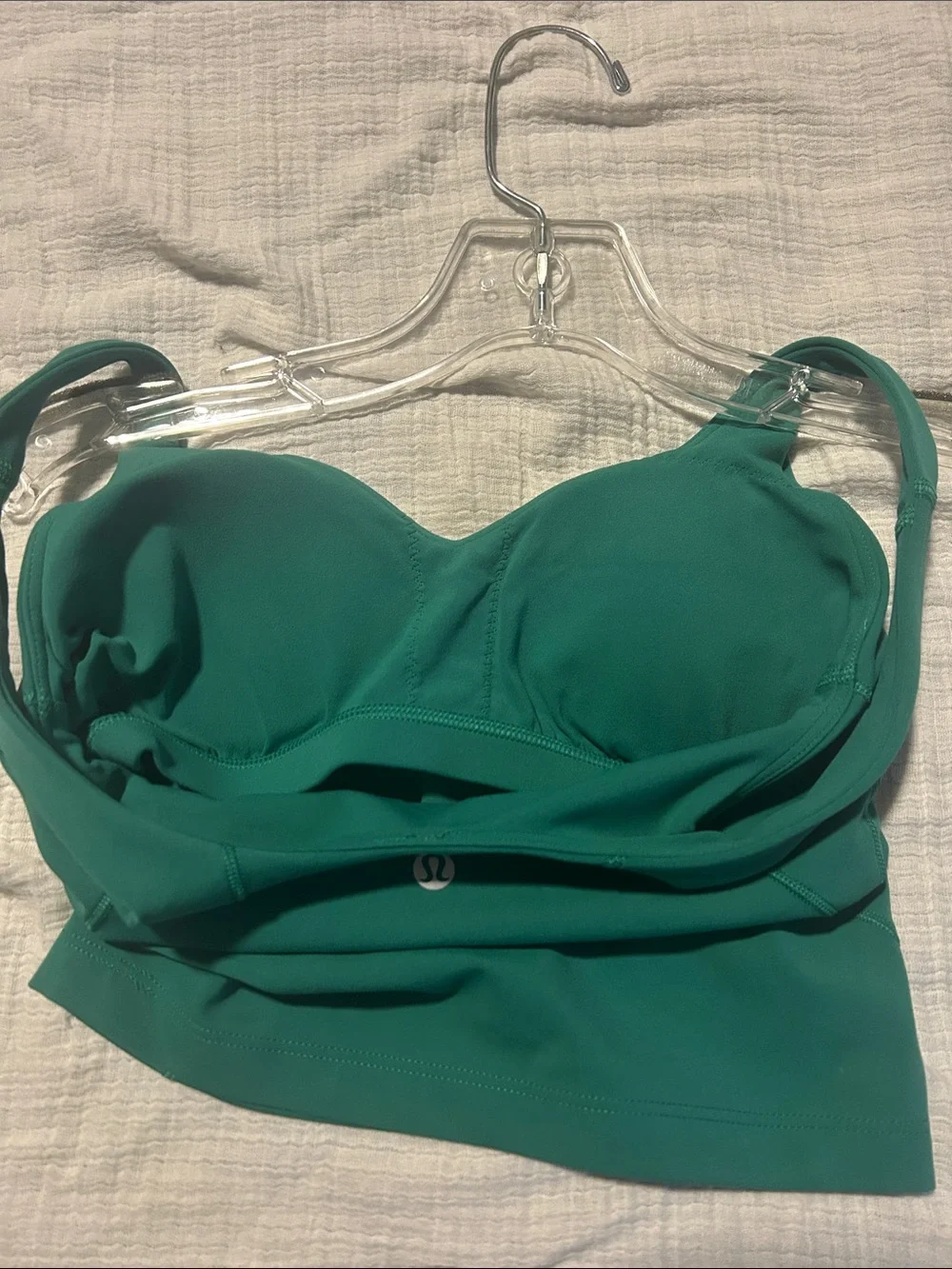 lululemon athletica Align Teal V‑Neck Crop Tank. Yoga. Athletic. Runner.